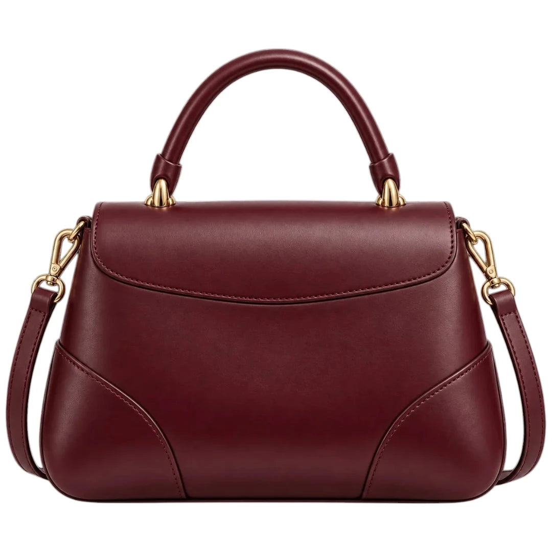 BaggisBurgundyWomen_sSatchelHandbag_ElegantTopHandleFauxLeatherBag_1.jpg Handwide Burgundy Women’s Satchel Handbag – Elegant Top Handle Faux Leather Bag